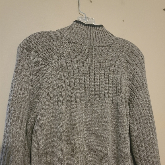 Columbia | Men's Gray Quarter Zip Ribbed Sweater (Size Medium) - Picture 10 of 11